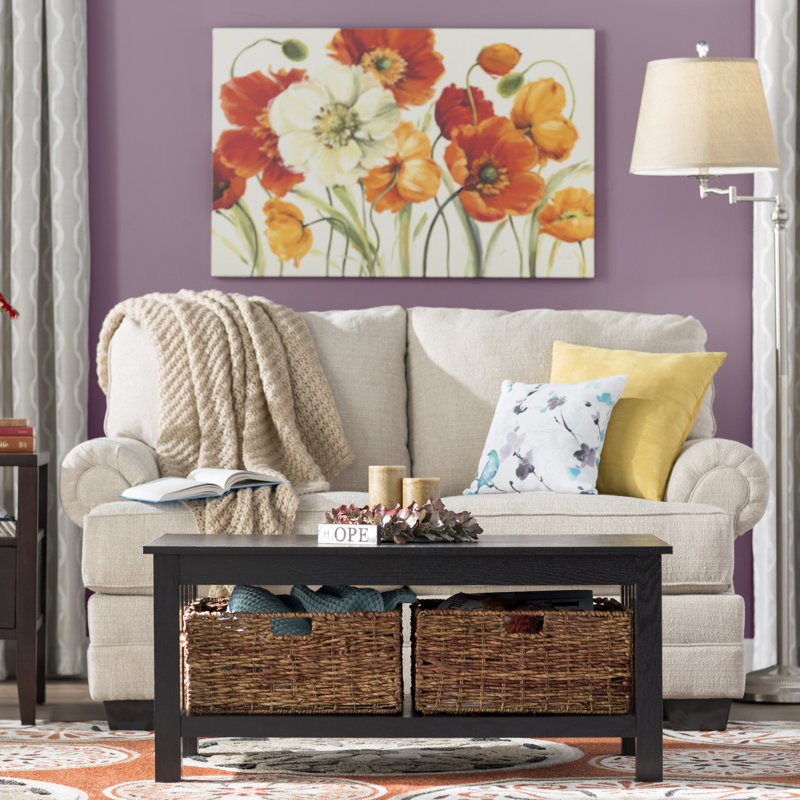 «Poppies Melody I» par Lisa Audit - impression sur toile tendue, H 40 po x l 60 po x P 1,5 po, Toile tendue, Sans cadre