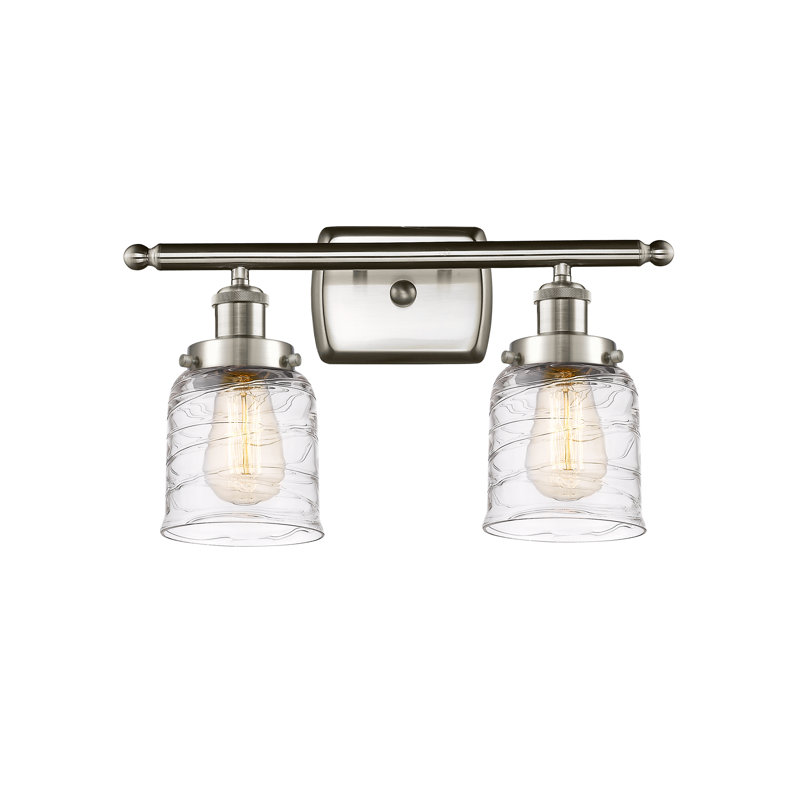 #N/A, Clear Deco Swirl, Brushed Satin Nickel, LED