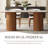 70.8" Oval Sintered Stone Dining Table Set With 6 Fabric Upholstered Dining Chairs
