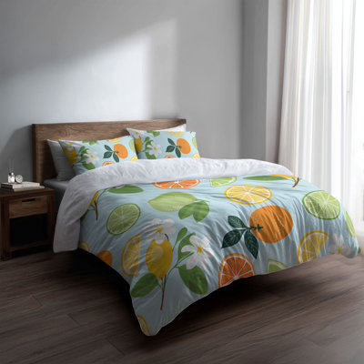 Ensemble d'édredon léger Sunny Citrus