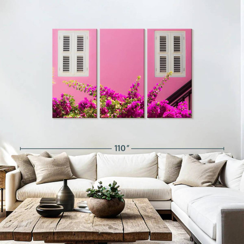 Lilie Bubble Gum Pink House, 48" H x 74" W