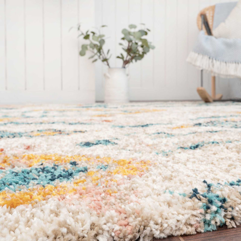 Donata Abstract Shag Area Rug, Rectangle 120 x 170cm