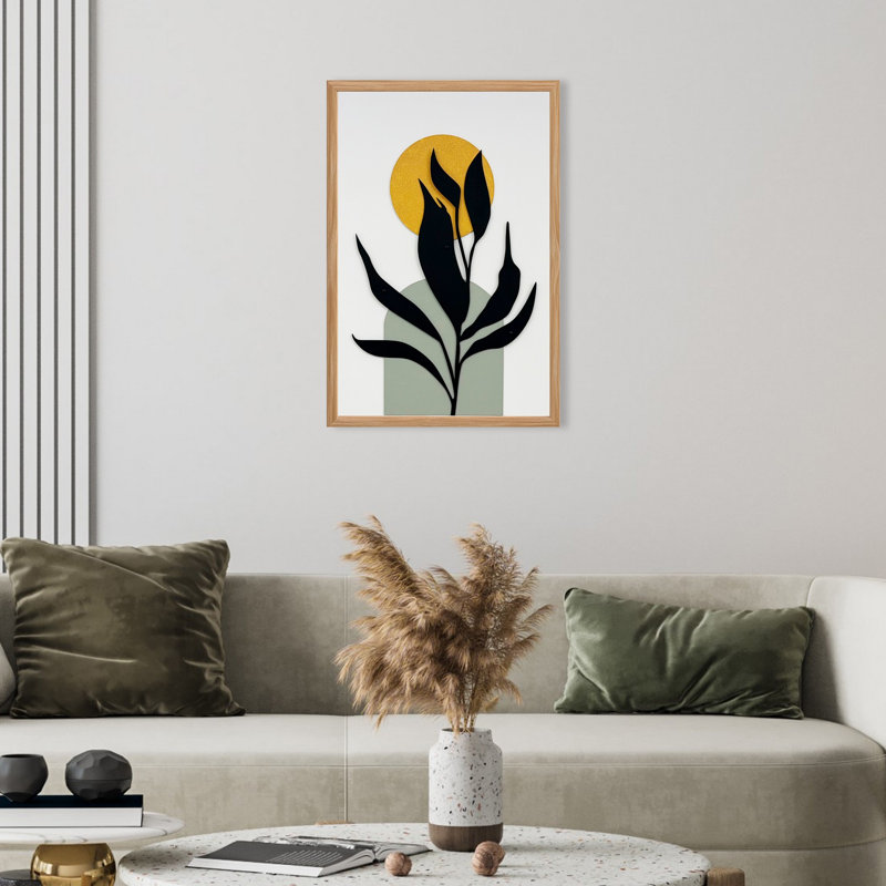 Elegant Framed MDF Painting, 19.7 x 27.6 Inches | 100% MDF (Thickness: 0.1 in), 100% Pine Wood Frame (Thickness: 0.8 in), Metal Figure (Thickness: 0.05 in) | Perfect for Home Decor, Art Lovers, and Gift Giving
