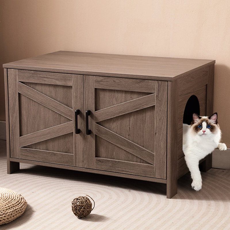 Enceinte de litière pour chat Greige