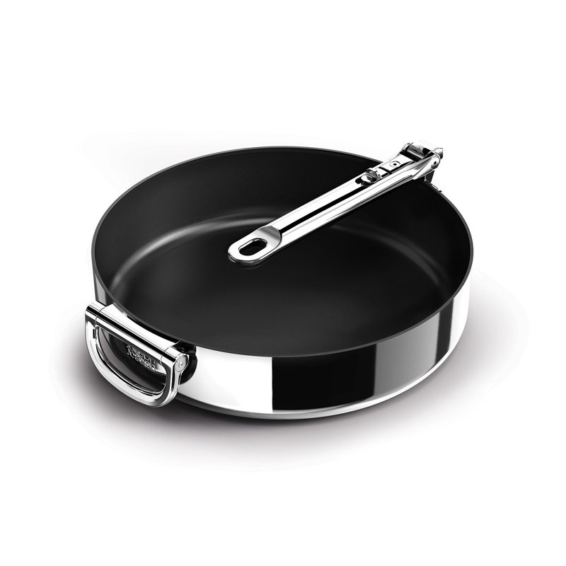 Joseph Joseph Space Steel 11'' Ceramic Non-stick Frying Pan with Folding Handle