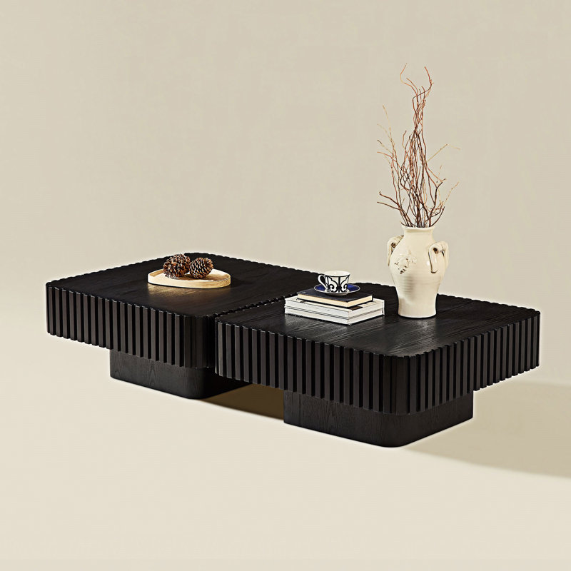 Ensemble de tables basses Handcraft, Noir