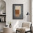 Mid Century Shape "Brown, Beige, Grey Abstract Blocks Artwork, Geometric Modern Rustic Minimalist Wall Pictures, Large Framed Canvas Giclee Print Wall Art"-100708183-100708184