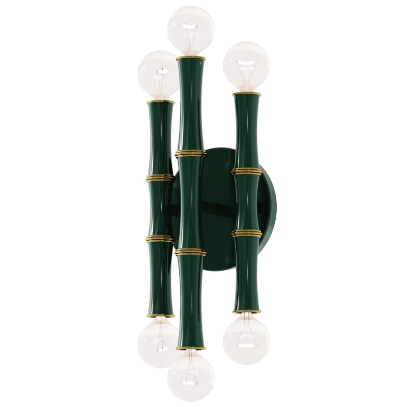 Kane Wall Sconce, Jungle Glazed/Modern Brass