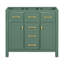 Armoire de salle de bain moderne 36 po avec 4 tiroirs et structure en bois massif (lavabo non inclus)