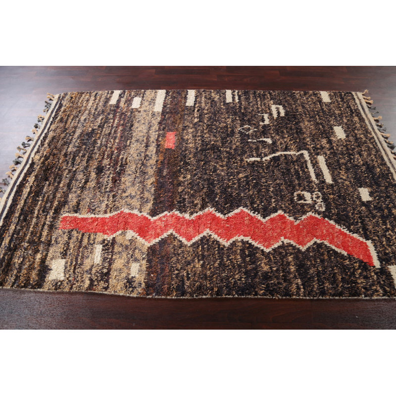 Tribal Wool Moroccan Handmade Area Rug 5x8