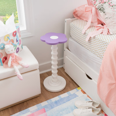 Marialana Flower Tall White Table by Ivy Bronx