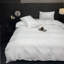 Literie Orylavena en microfibre à rayures satinées blanches avec 2 taies d'oreiller, grand lit, 3 pièces (garnitures non comprises)-131266213-131266214