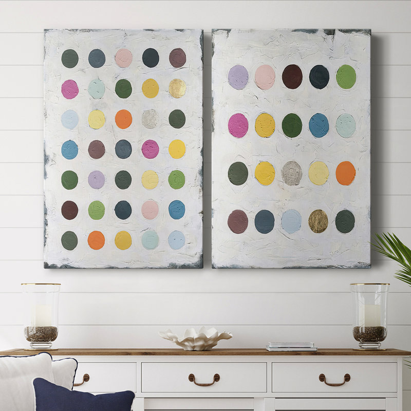 Toile tendue Chroma Dots I-Premium Gallery - prête à être accrochée, H 27 po x l 36 po