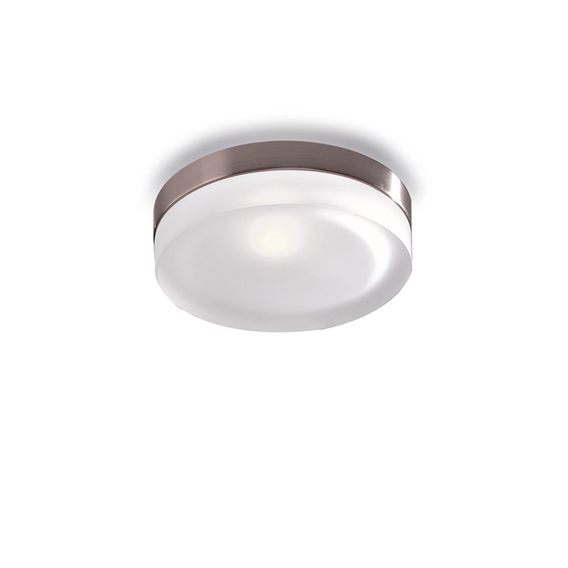 Boylan LED Flush Mounted Sconce, 15cm diameter x 5.5cm D, Polished chrome