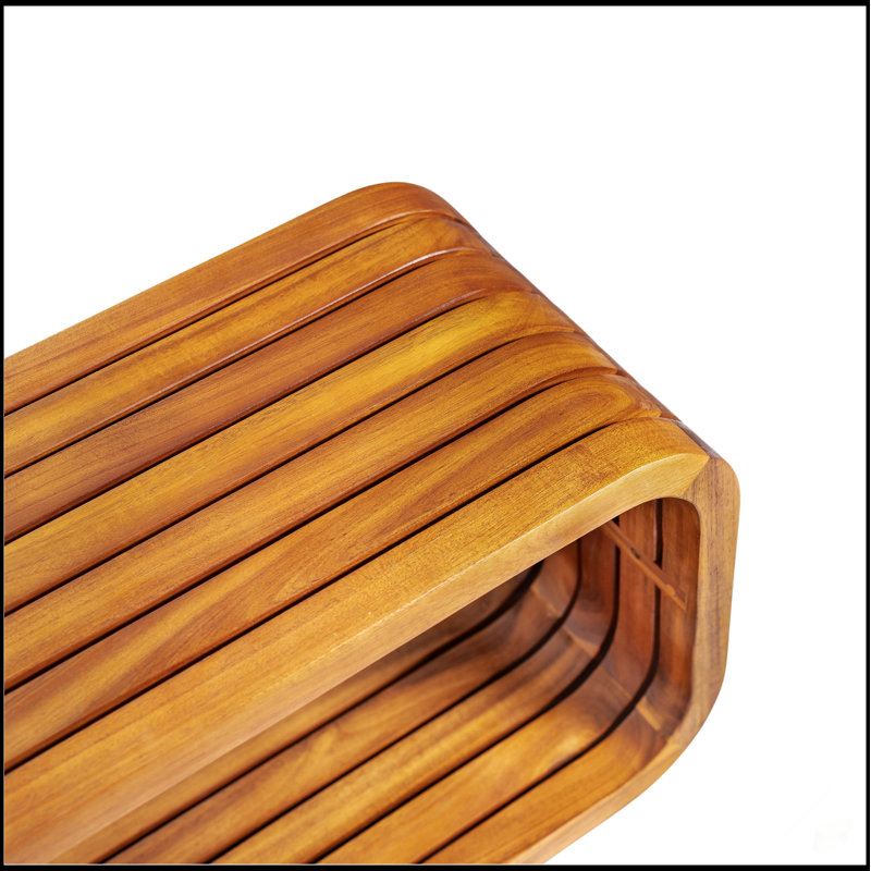 Table basse Melow en bois d'acacia avec grain naturel et design moderne