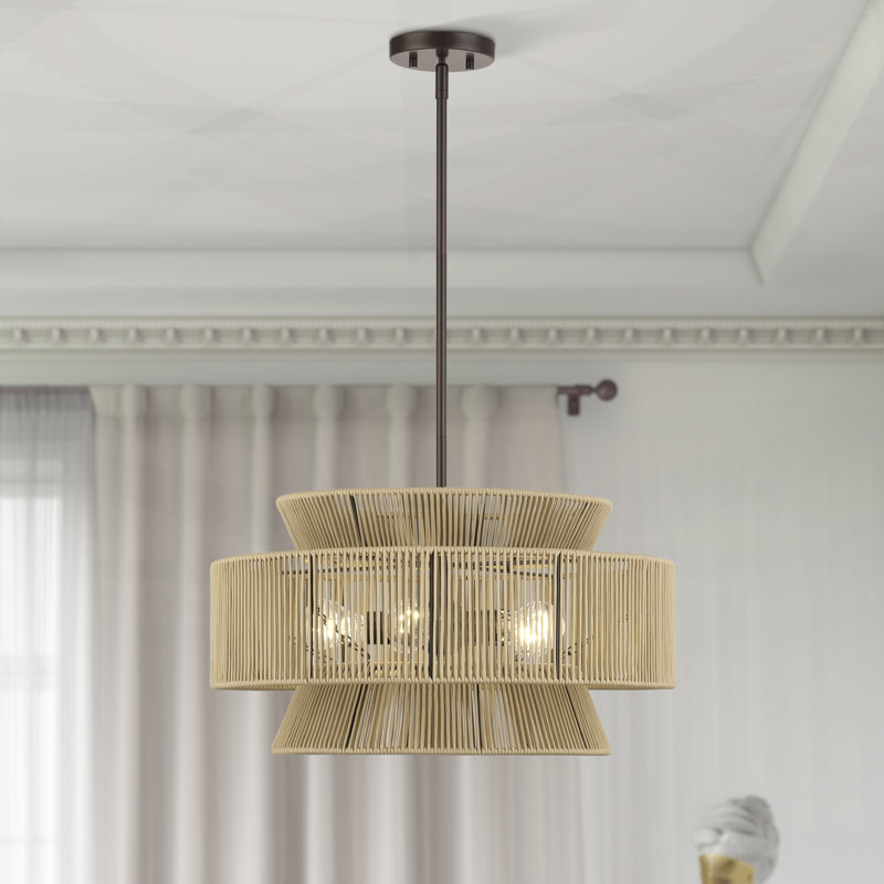 Lustre suspendu 5 lumières Aurea, Doré, Bronze, 5