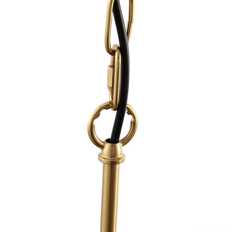 Vanmatre 6 - Light Dimmable Geometric Chandelier, Gold, 14" H x 43.3" W x 43.3" D