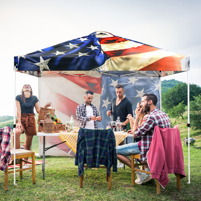 120'' W x 120'' D Metal Pop-Up Canopy