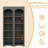 Free Standing 5-Tier Bookshelves Set of 2, Farmhouse Two-Tone Adjustable Shelves Cabinet for Living Room & Kitchen, Grey-118510420