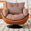 Fauteuil inclinable rotatif 360 ° en lin pour chambre à coucher-2122014131