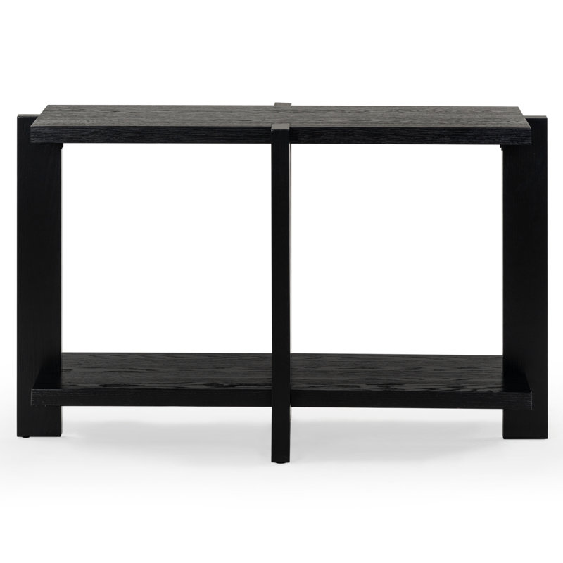 Quigley Rectangle Wood Console Table, Black