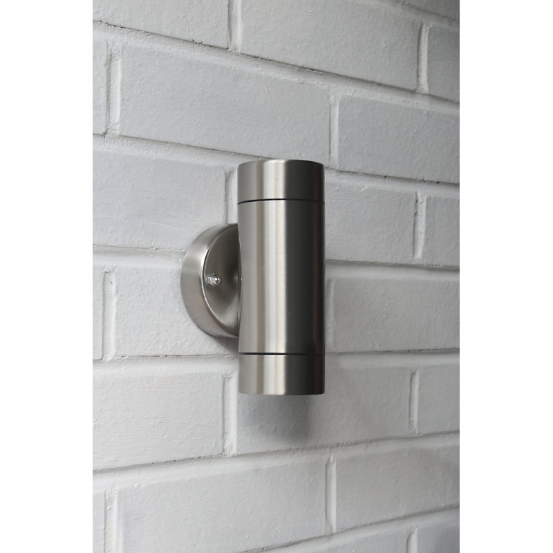 Integrated LED Outdoor Armed Sconce, Black, Black
