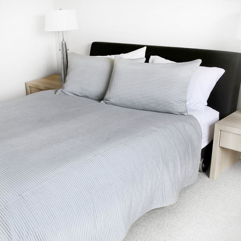Cavendish Coverlet, Silver, Twin Coverlet