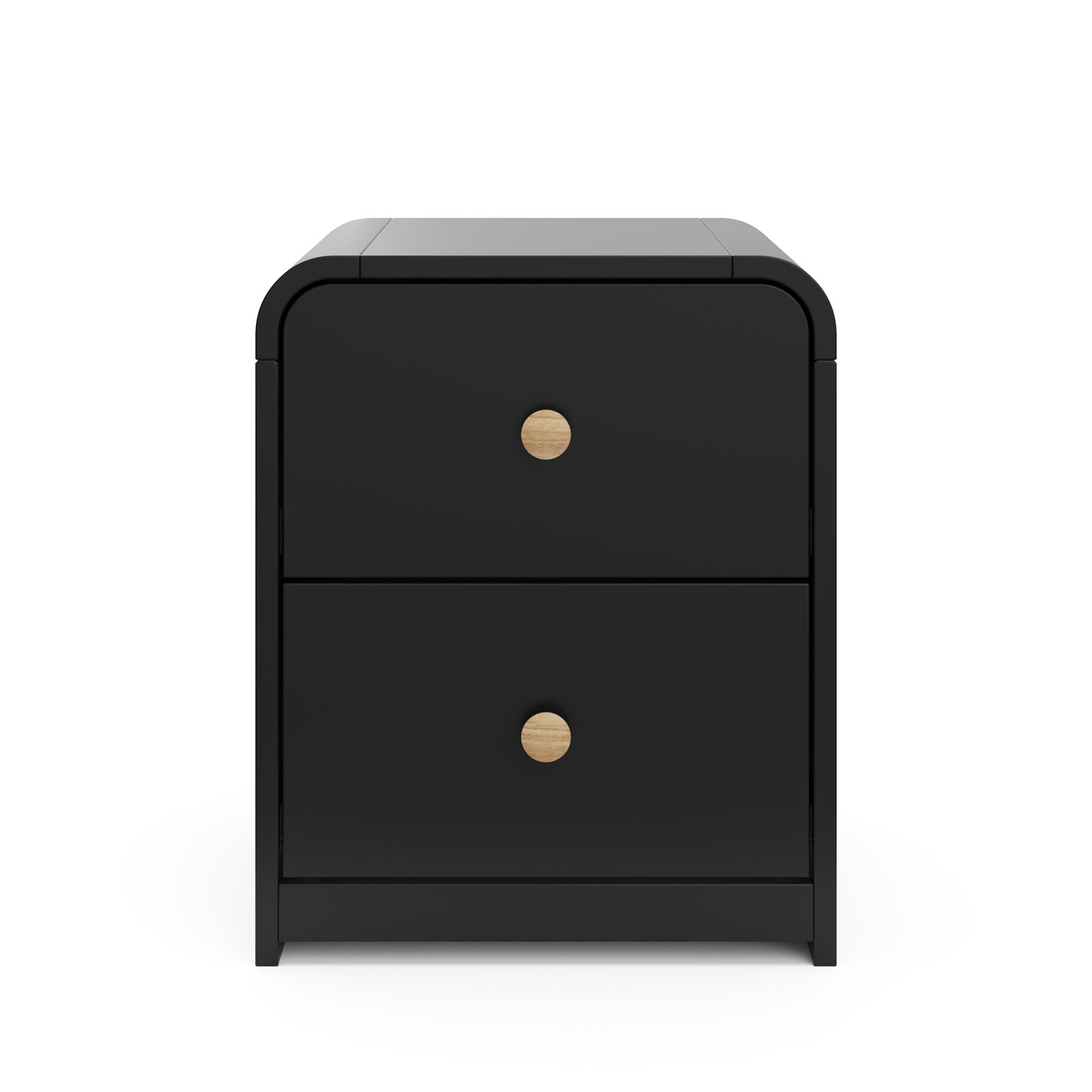 Santos 2-Drawer Nightstand, Black
