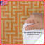 Housses de couette à motif de labyrinthe orange-129137526