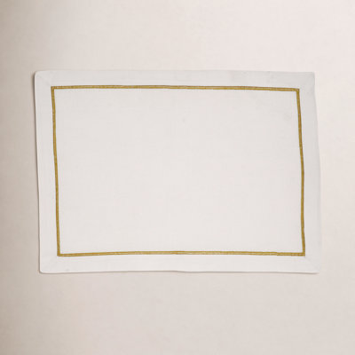 Embroidered Line Design Placemat (Set of 4)