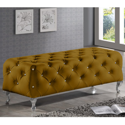 Cronk 130cm Wide Tufted Rectangle Standard Ottoman