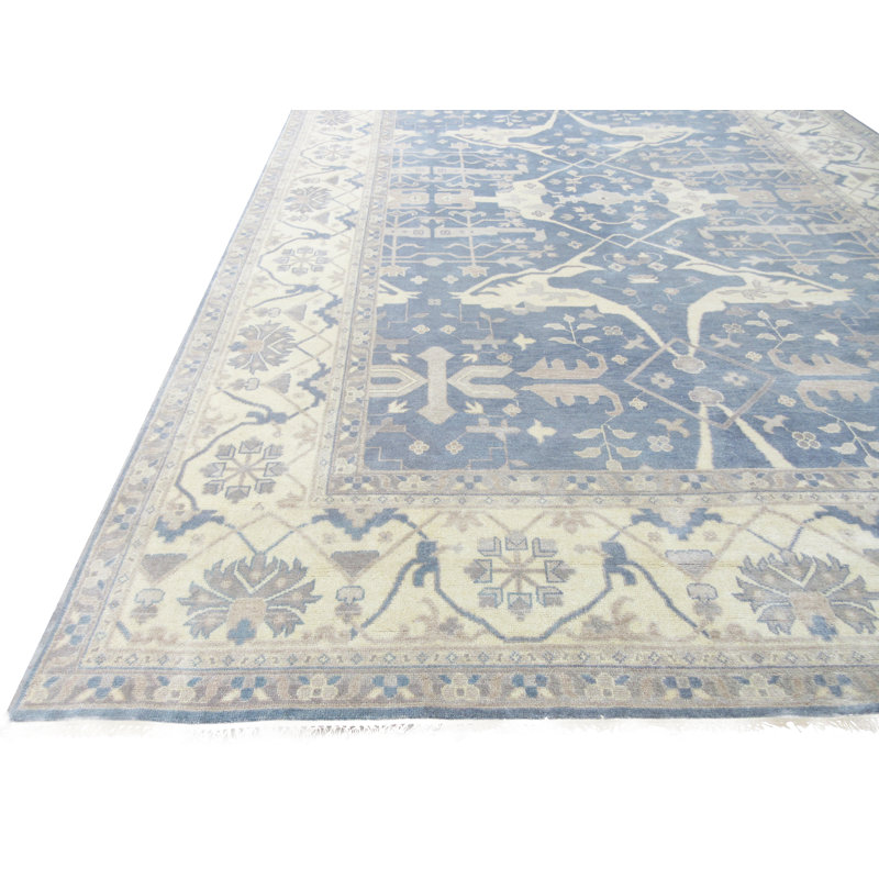 Tapis gris ardoise 12 x 18 po Oushak