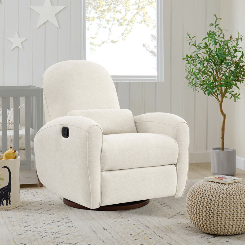 Eller 32.6'' W Power Recliner With Swivel And Glider, Linen, Manual - Push Back