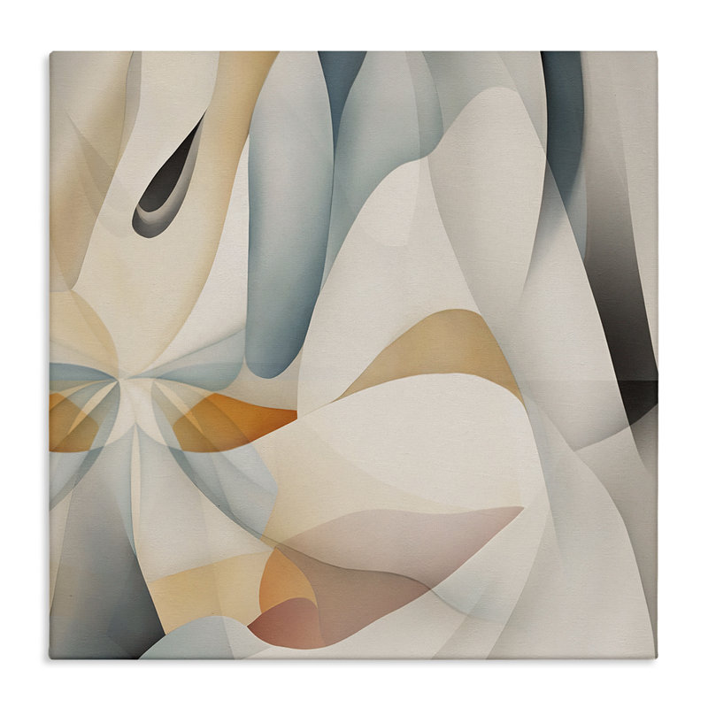 "Flowing Curved Shapes", art mural par Noah Bay, H 17 po x l 17 po