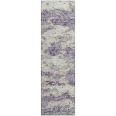 Premium Machine Washable Freixa AMF71 Purple Rug