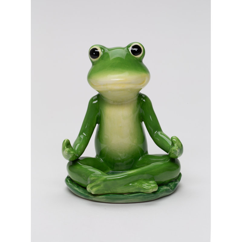 Figurine grenouille méditante ou porte-bougie
