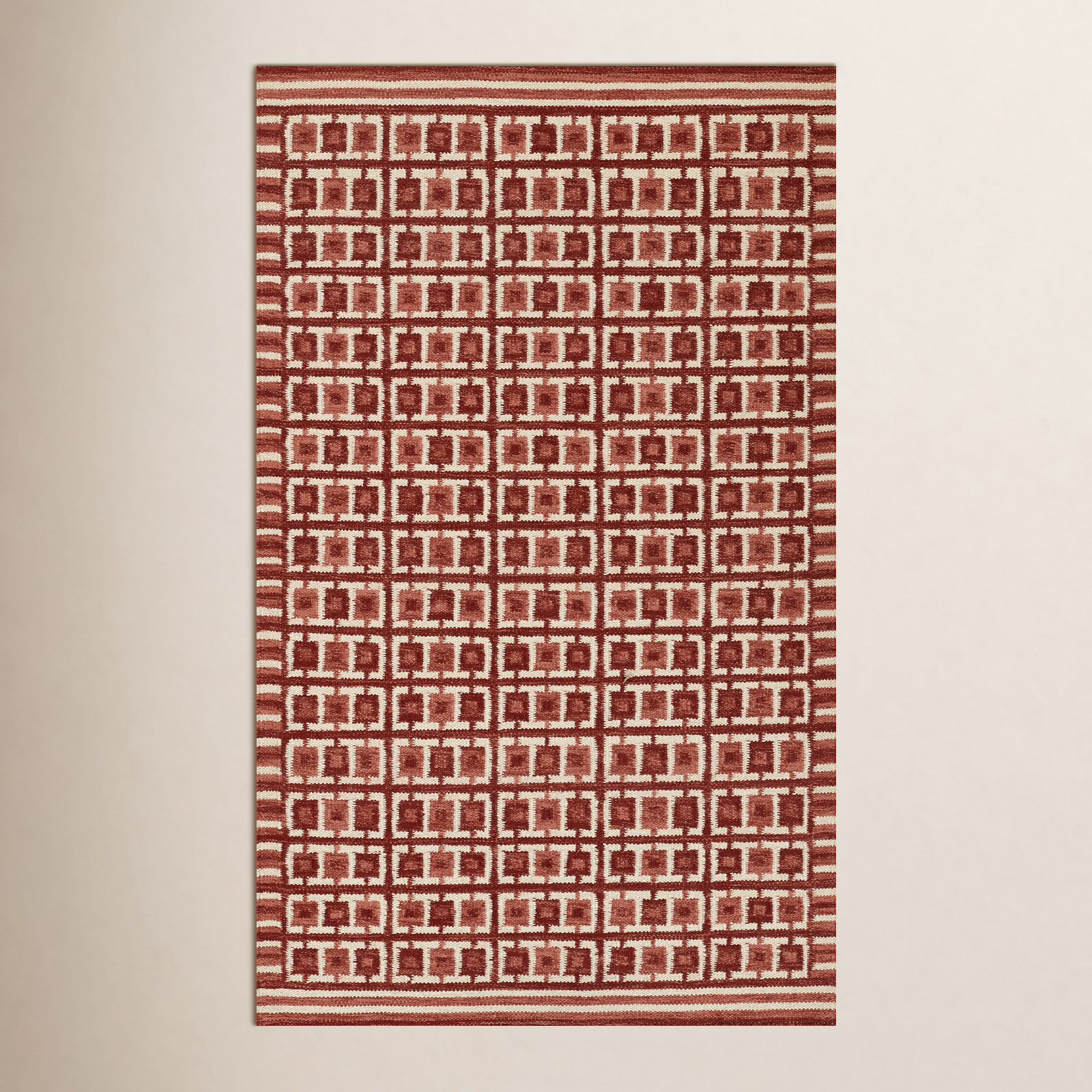 Freya Hand-Woven Geometric Wool Rug, Rectangle 9' x 12'