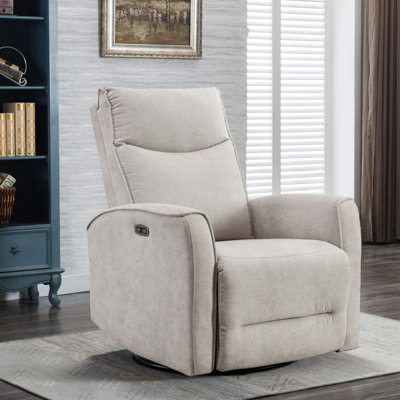 Fauteuil inclinable électrique pivotant et oscillant de 29 po de largeur avec port USB Dickie