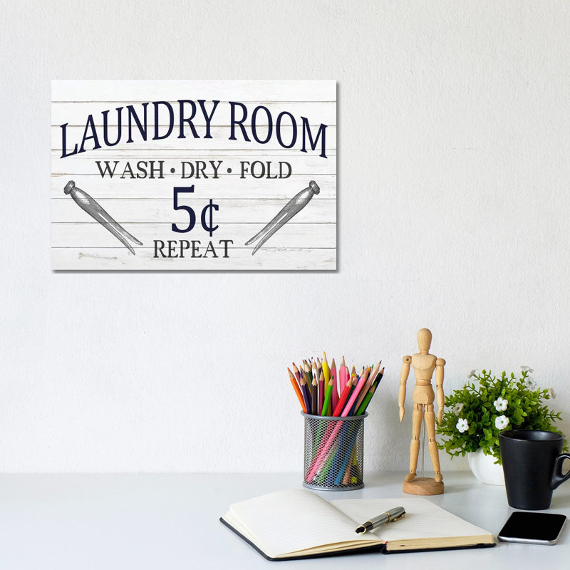 Laundry Room by Kimberly Allen - Wrapped Canvas Gallery-Wrapped Canvas Giclée, 20.32 cm H x 30.48 cm W