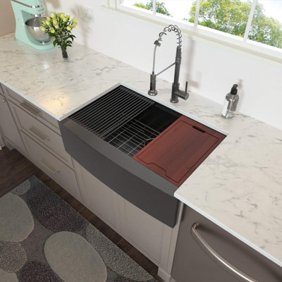 33'' L Single Bowl Stainless Steel Kitchen Sink