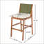 Tabourets de bar d'extérieur durables en bois d'acacia et en osier tissé, idéaux pour les patios et les balcons avec un confort résistant aux intempéries