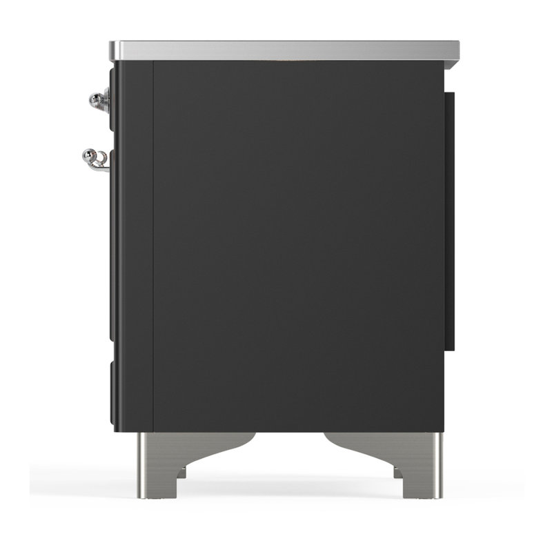 Majestic III Series 40 Inch Induction Range with 6 Induction Elements in Stainless Steel (Brass Trim), Matte Graphite, Chrome