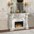 Adara Antique White Finish Fireplace