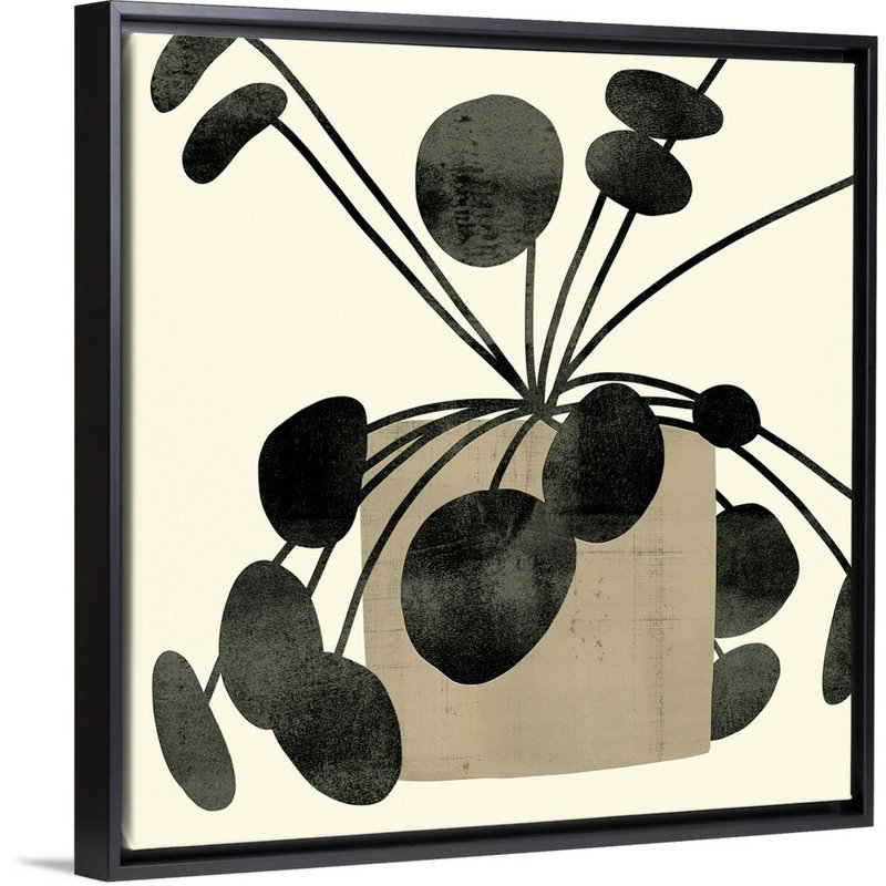 Art mural sur toile Plantling IV, Toile encadrée noire, H 32 po x l 32 po