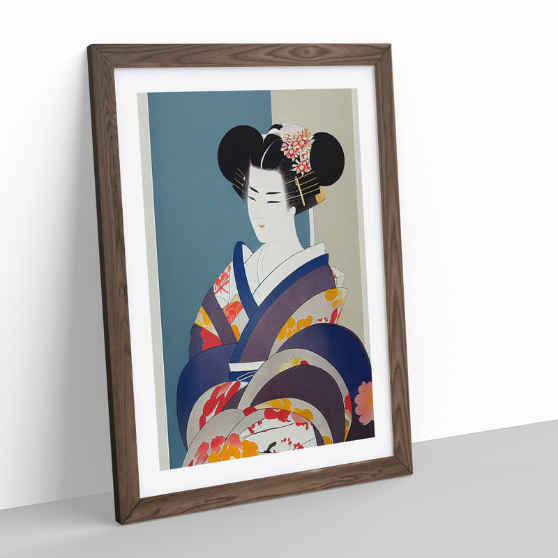 Traditional XV1022-4718X No.2 - Wall Art, 66cm H x 48cm W, Walnut Framed, White