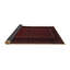 Tapis de zone rouge/brun/noir contemporaine-2007503462