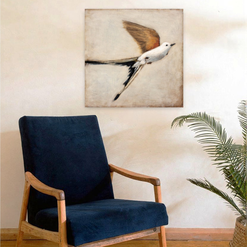 Art mural contemporain, Swallow Tail, H 24 po x l 24 po