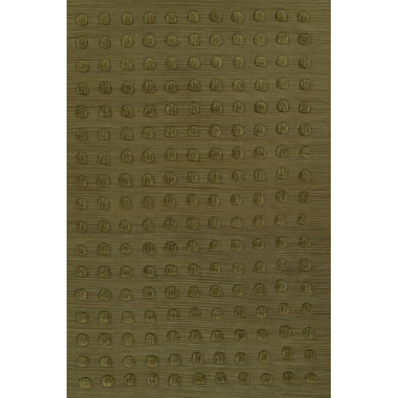 Wool Area Rug in Green, Rectangle 8' x 10'