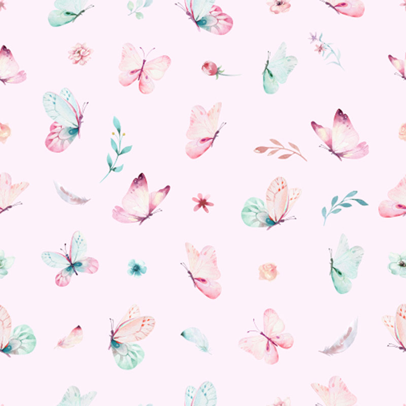 Rouleau de papier peint adhésif à motif de papillons aquarelle L 10 pi x l 24 po Dews
