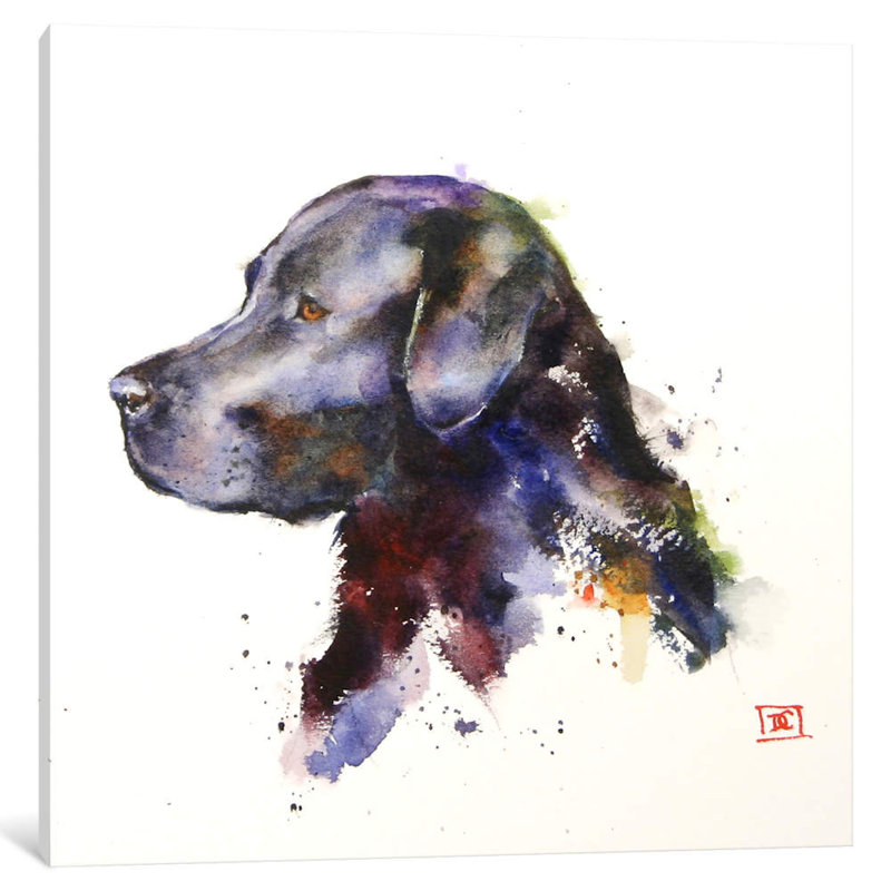 Dog by Dean Crouser - Painting on Canvas, 45.72 cm H x 45.72 cm W x 3.175 cm D, No Frame